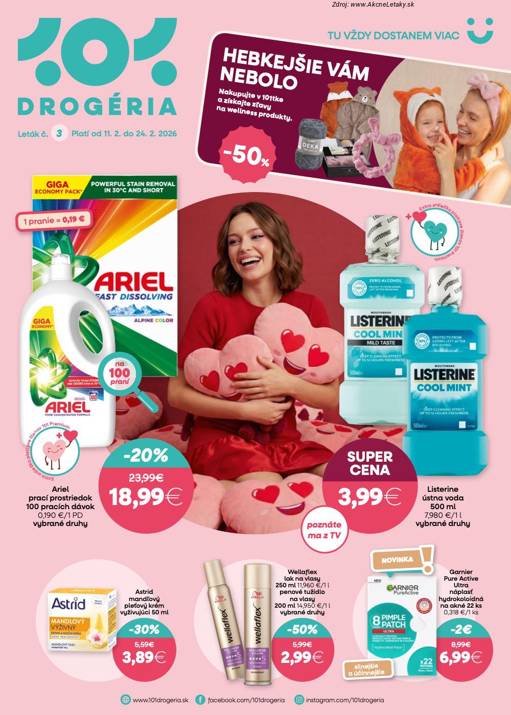 Leták 101 Drogerie (11. 2. - 24. 2. 2026) - strana 1 z 12
