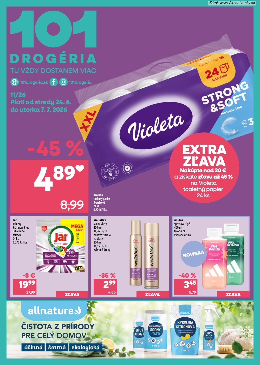 Leták 101 Drogerie (24. 6. - 7. 7. 2026) - strana 1 z 16