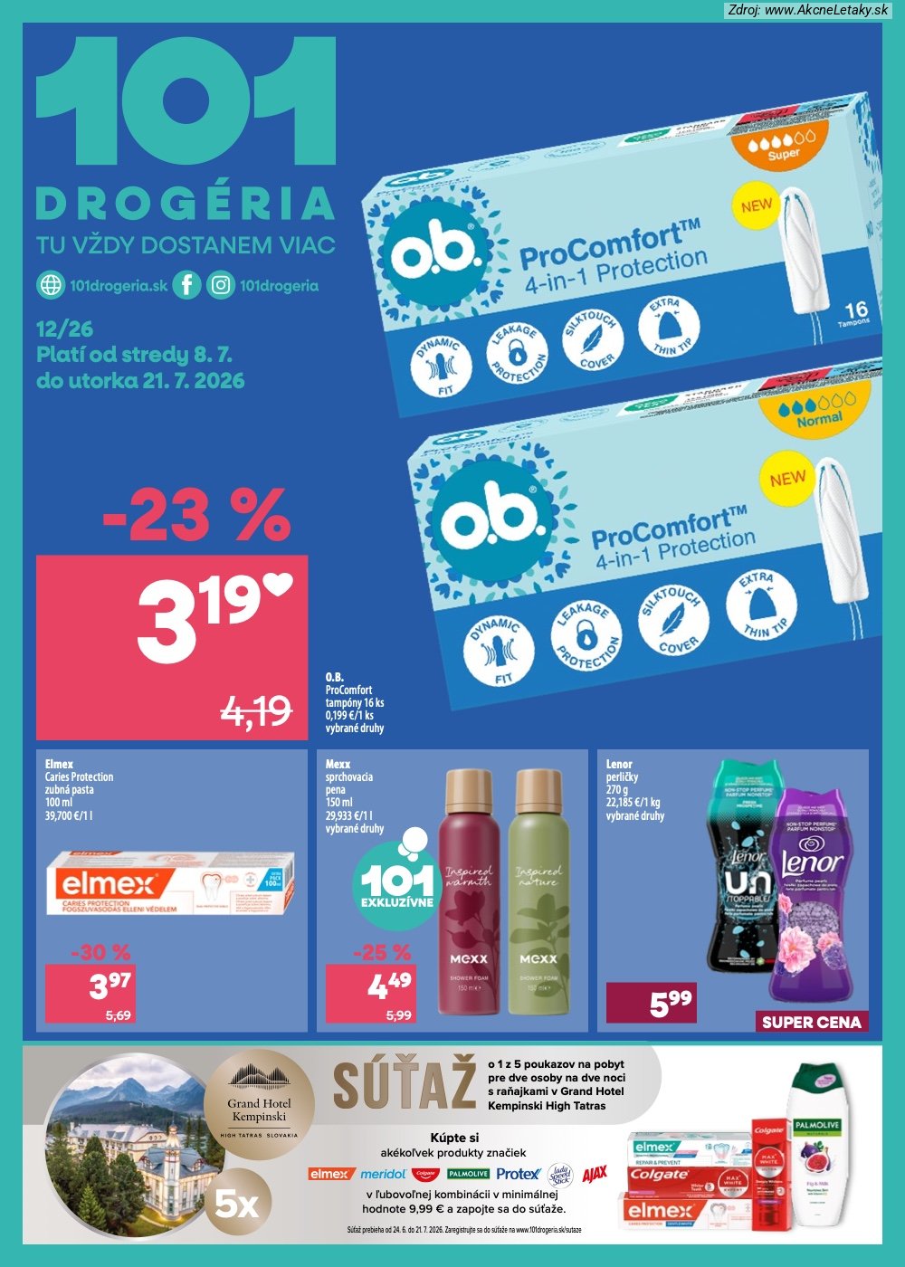 Leták 101 Drogerie (8. 7. - 21. 7. 2026) - strana 1 z 16