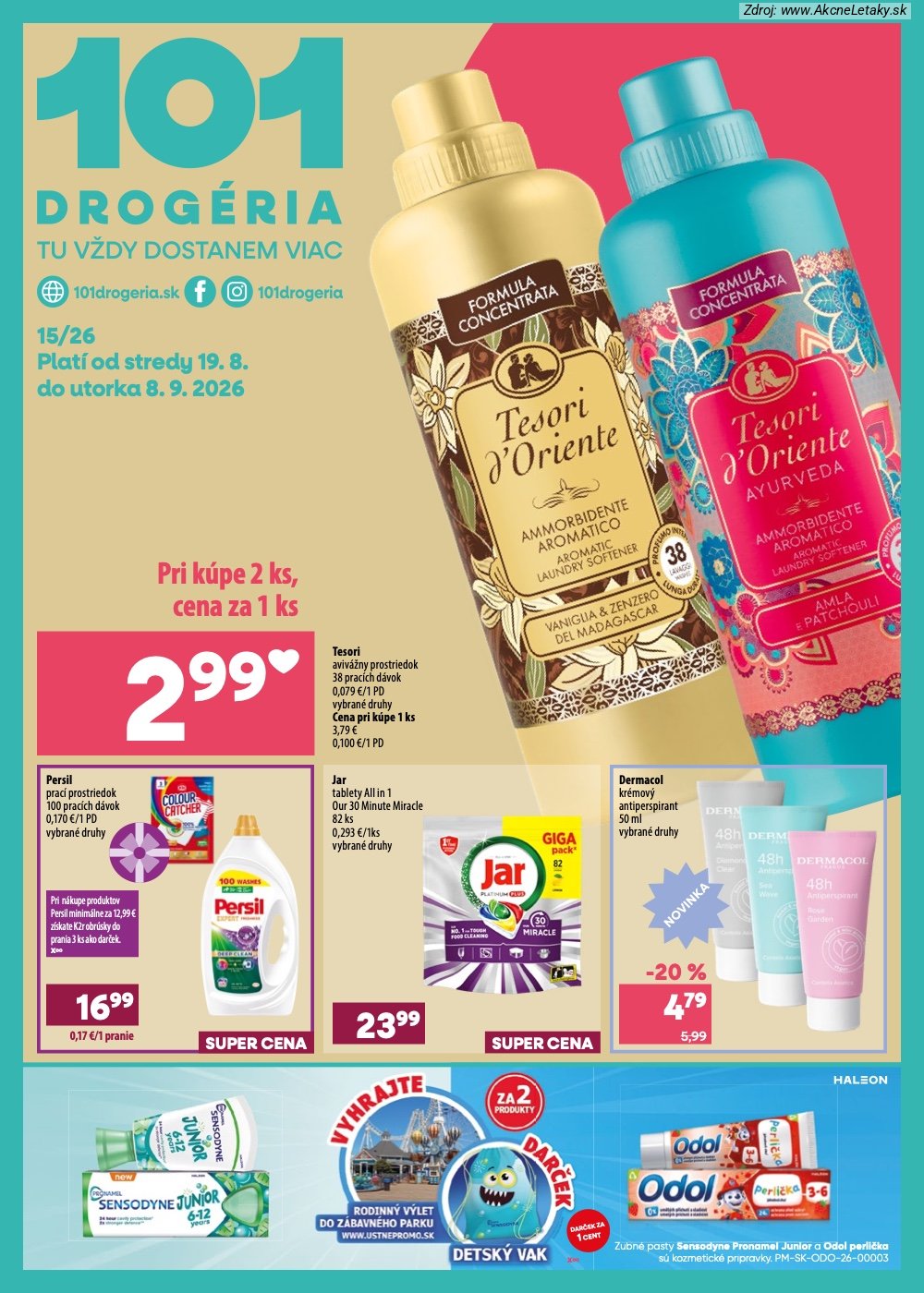 Leták 101 Drogerie (19. 8. - 8. 9. 2026) - strana 1 z 16