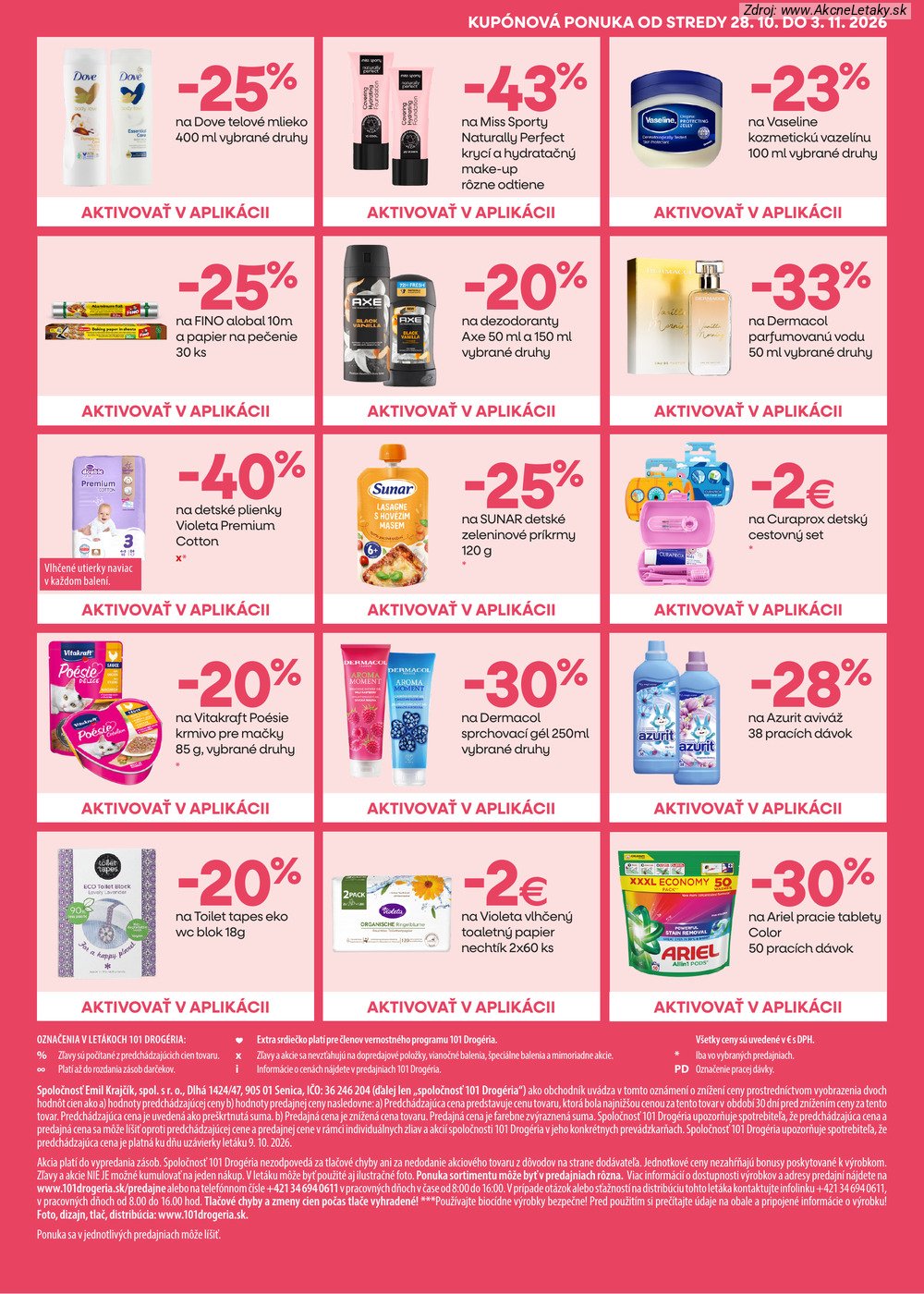 Leták 101 Drogerie (21. 10. - 3. 11. 2026) - strana 7 z 11