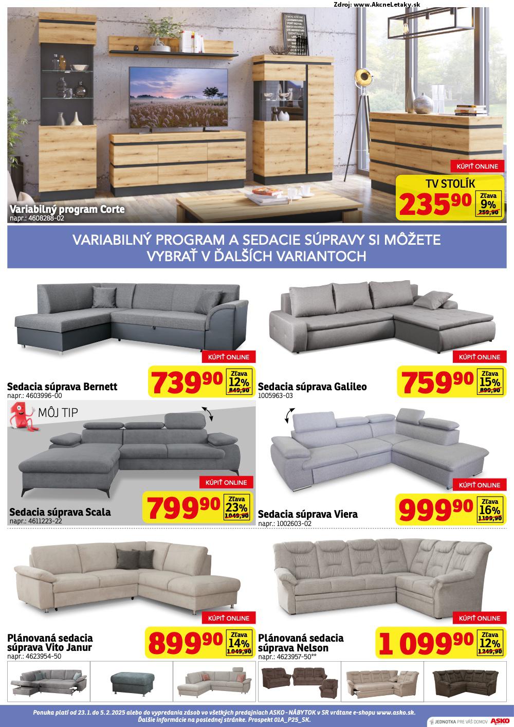Leták ASKO nábytok (23. 1. - 5. 2. 2025) - strana 2 z 4