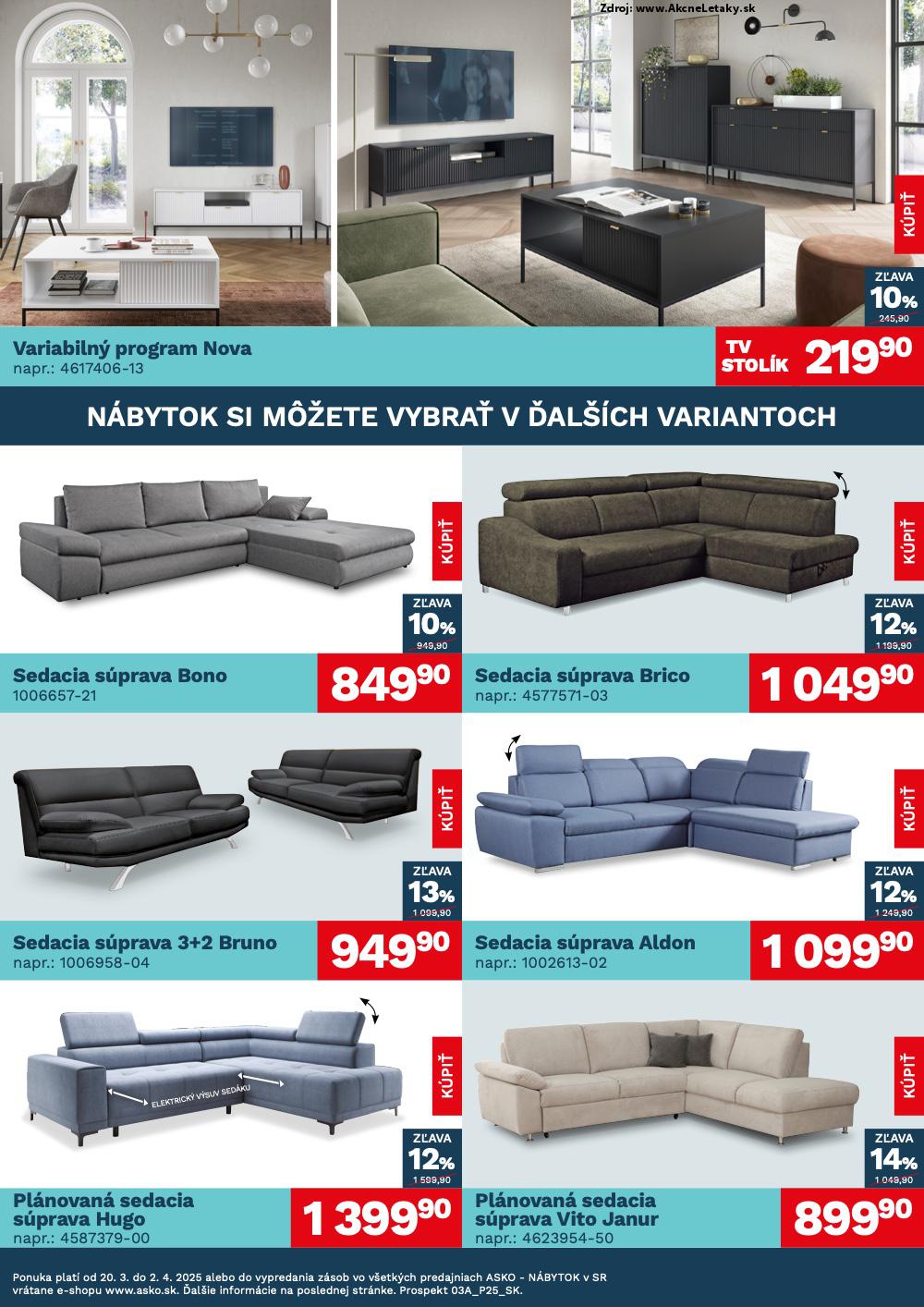 Leták ASKO nábytok (20. 3. - 2. 4. 2025) - strana 2 z 4