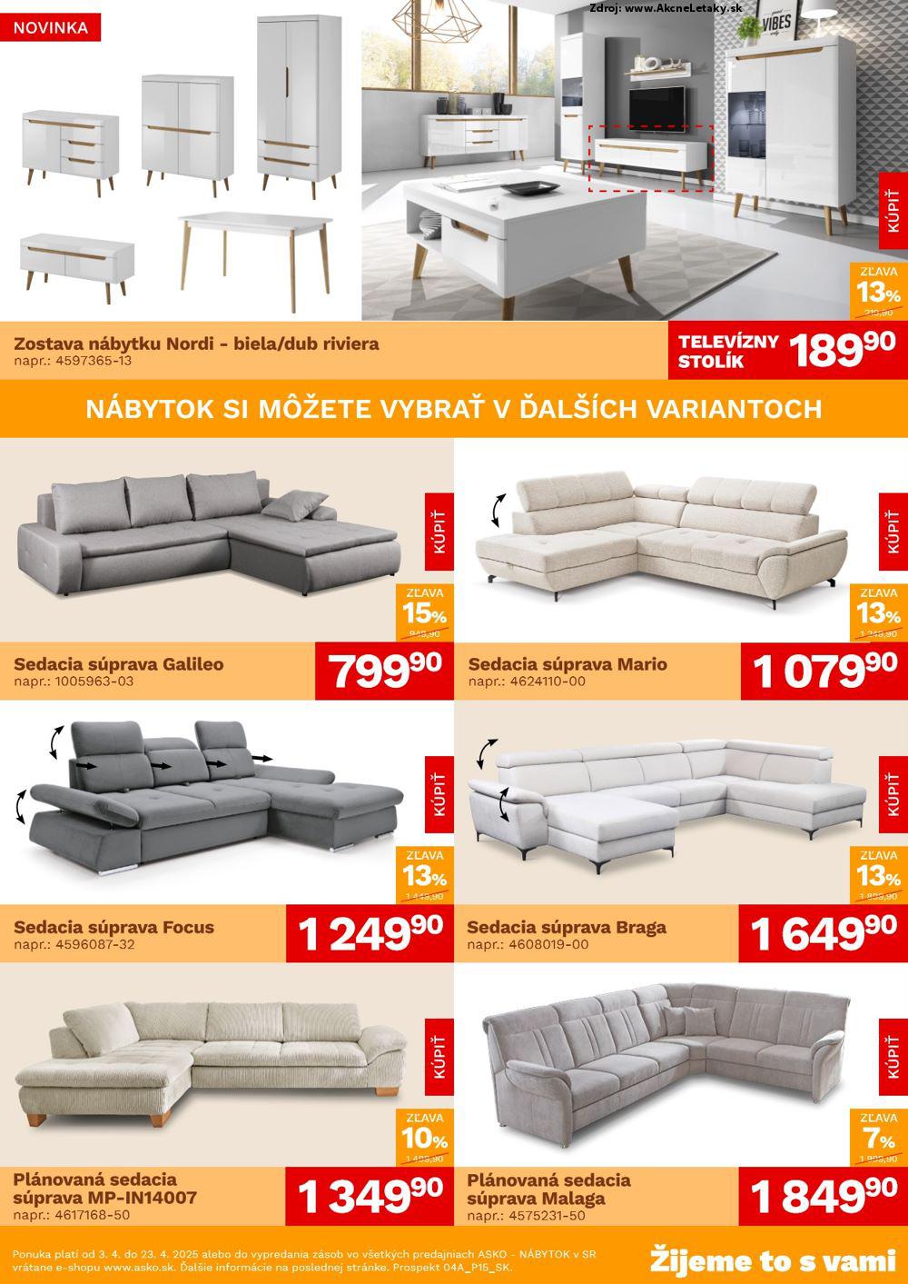 Leták ASKO nábytok (3. 4. - 23. 4. 2025) - strana 2 z 4