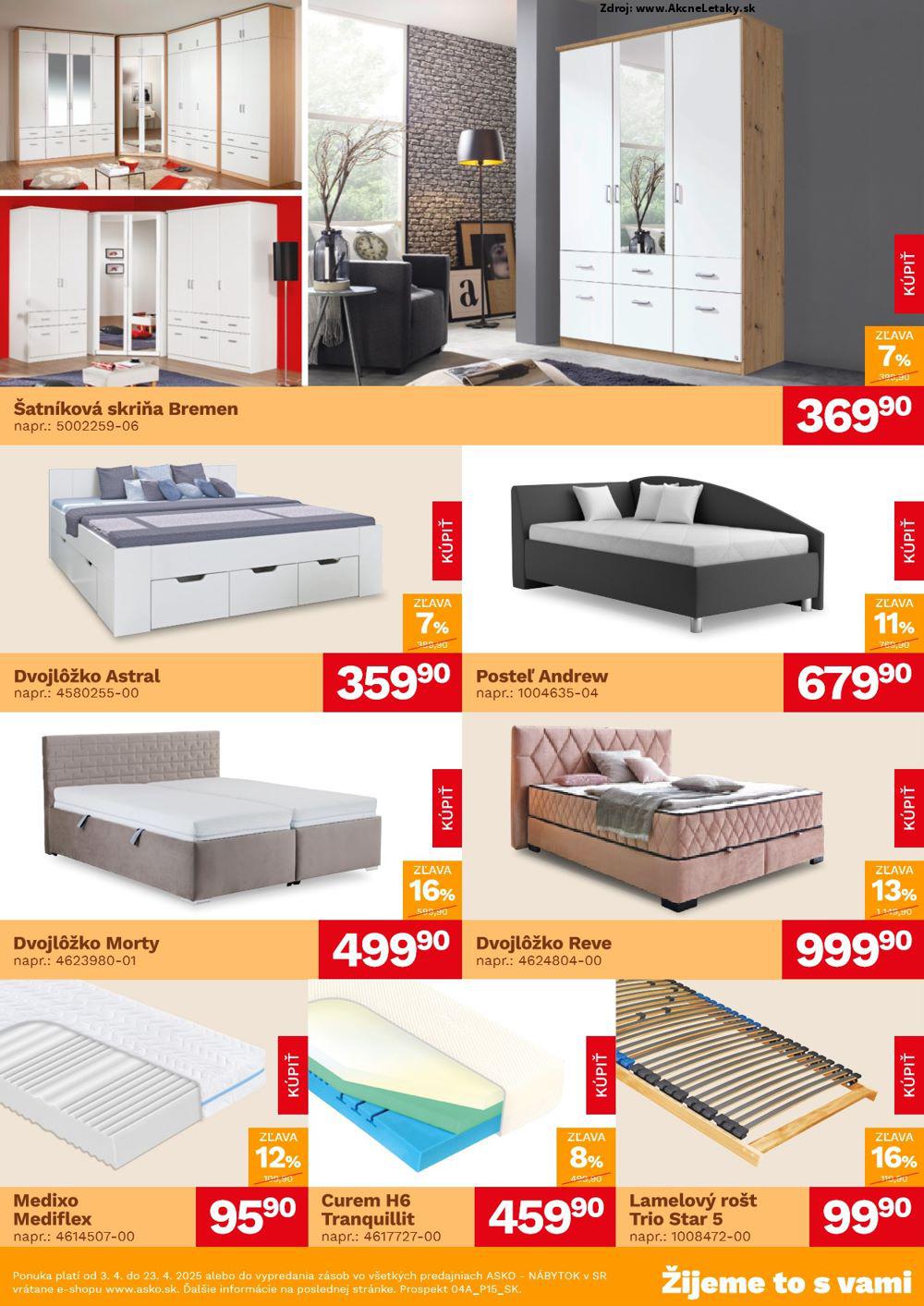 Leták ASKO nábytok (3. 4. - 23. 4. 2025) - strana 3 z 4
