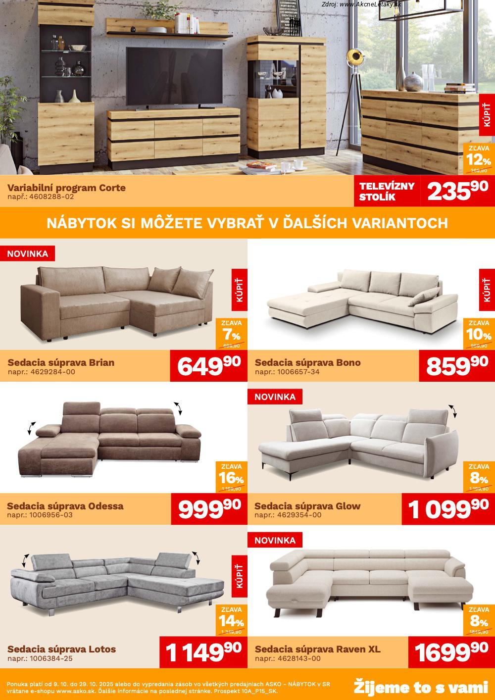 Leták ASKO nábytok (9. 10. - 29. 10. 2025) - strana 2 z 4