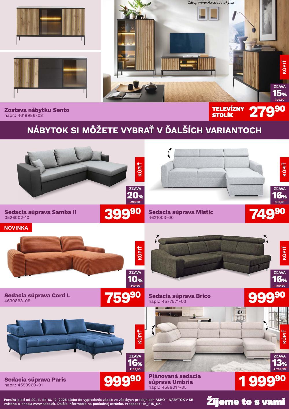 ASKO nábytok leták od 20.11. | AkčnéLetáky.sk