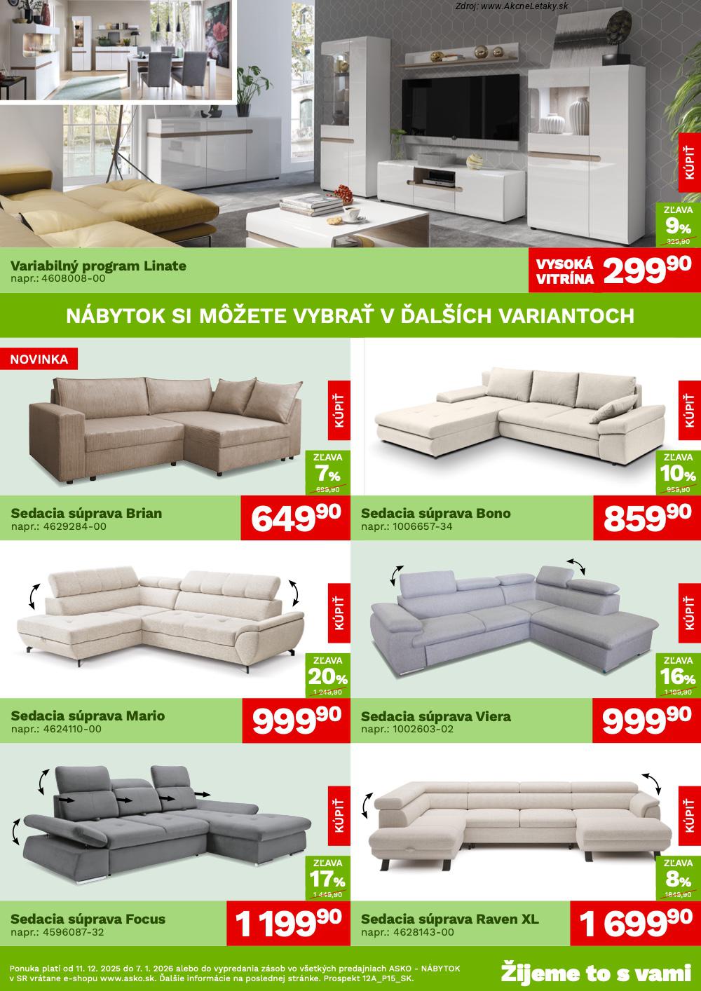 ASKO nábytok leták od 11.12. | AkčnéLetáky.sk