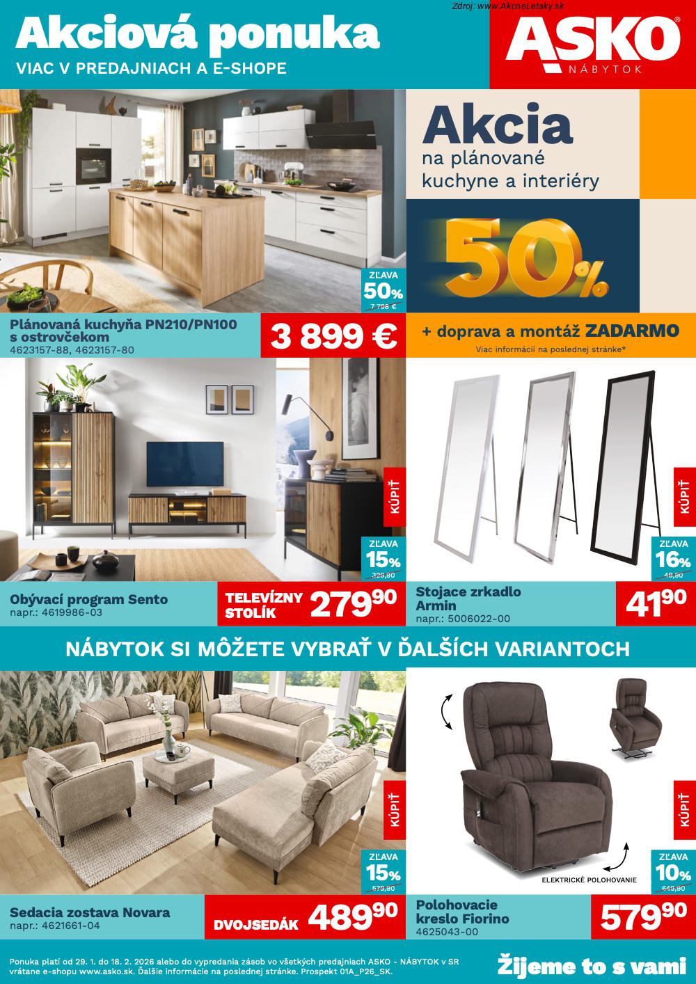 Leták ASKO nábytok (29. 1. - 18. 2. 2026) - strana 1 z 4