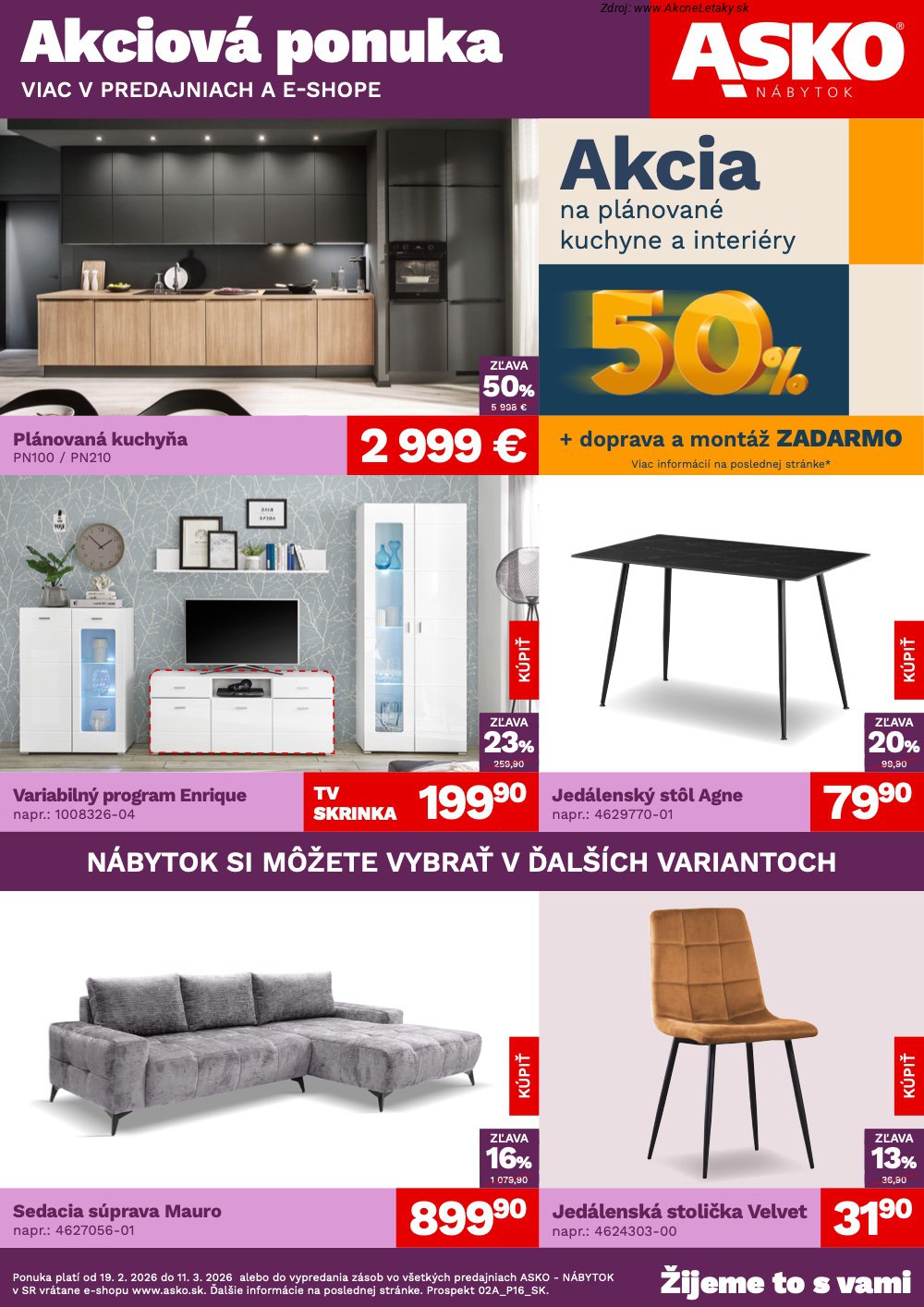 ASKO nábytok leták od 19.2. | AkčnéLetáky.sk