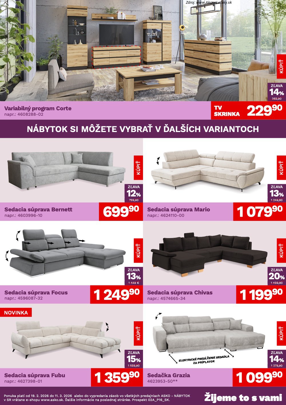 ASKO nábytok leták od 19.2. | AkčnéLetáky.sk