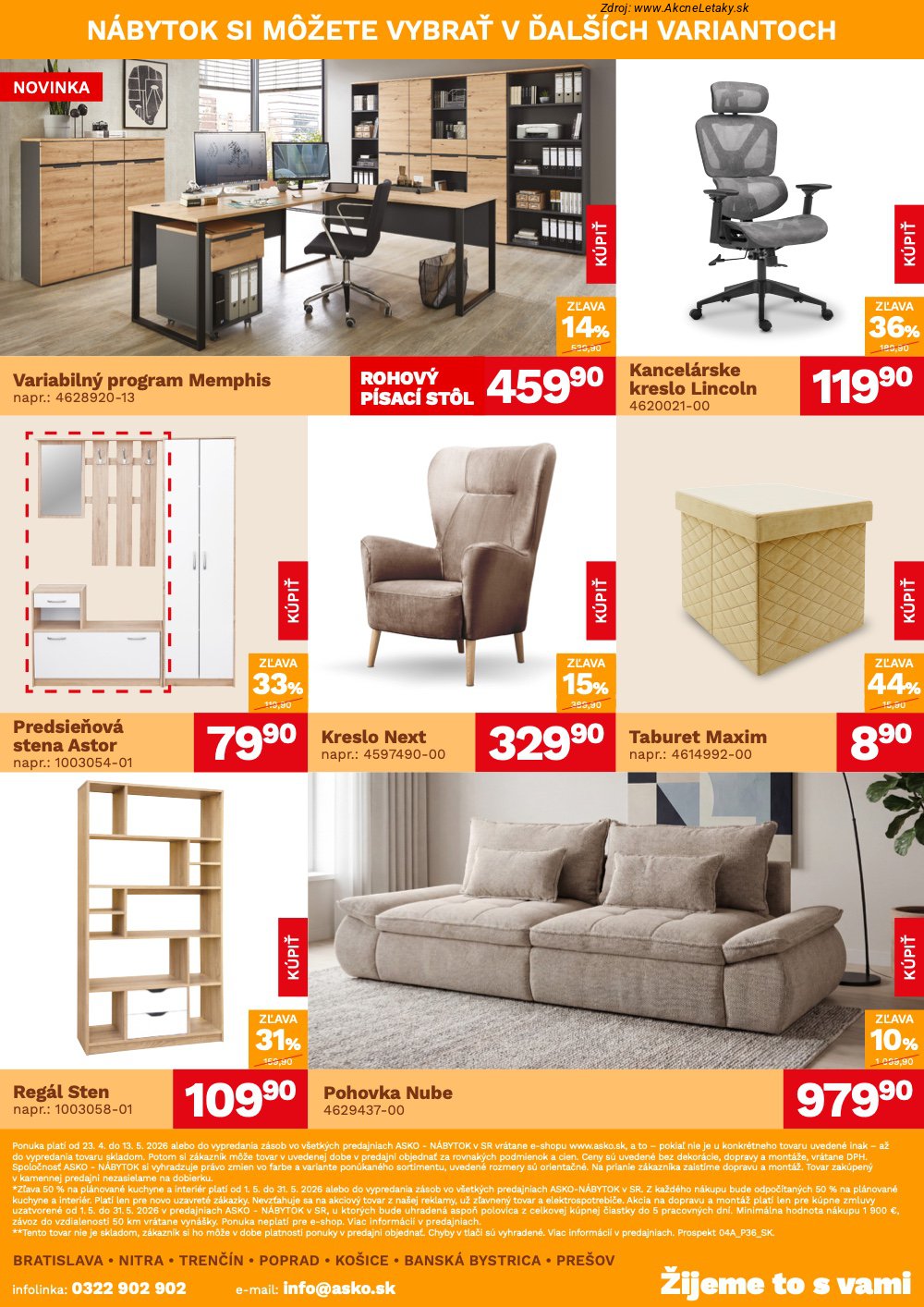 Leták ASKO nábytok (23. 4. - 13. 5. 2026) - strana 4 z 4