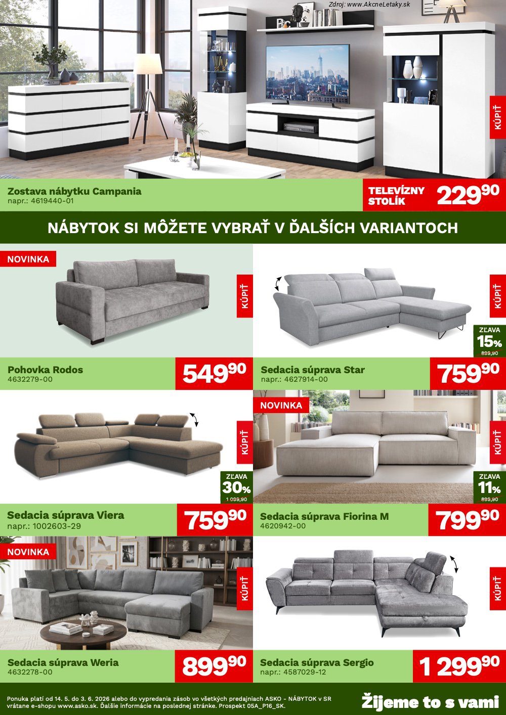 Leták ASKO nábytok (14. 5. - 3. 6. 2026) - strana 2 z 4