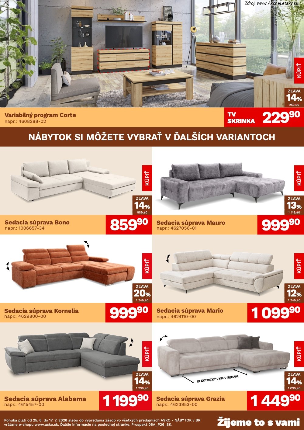 Leták ASKO nábytok (25. 6. - 15. 7. 2026) - strana 2 z 4