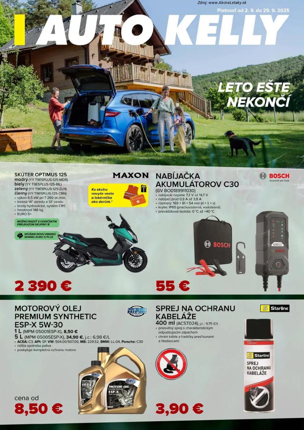 Leták Auto Kelly (2. 9. - 29. 9. 2025) - strana 1 z 13