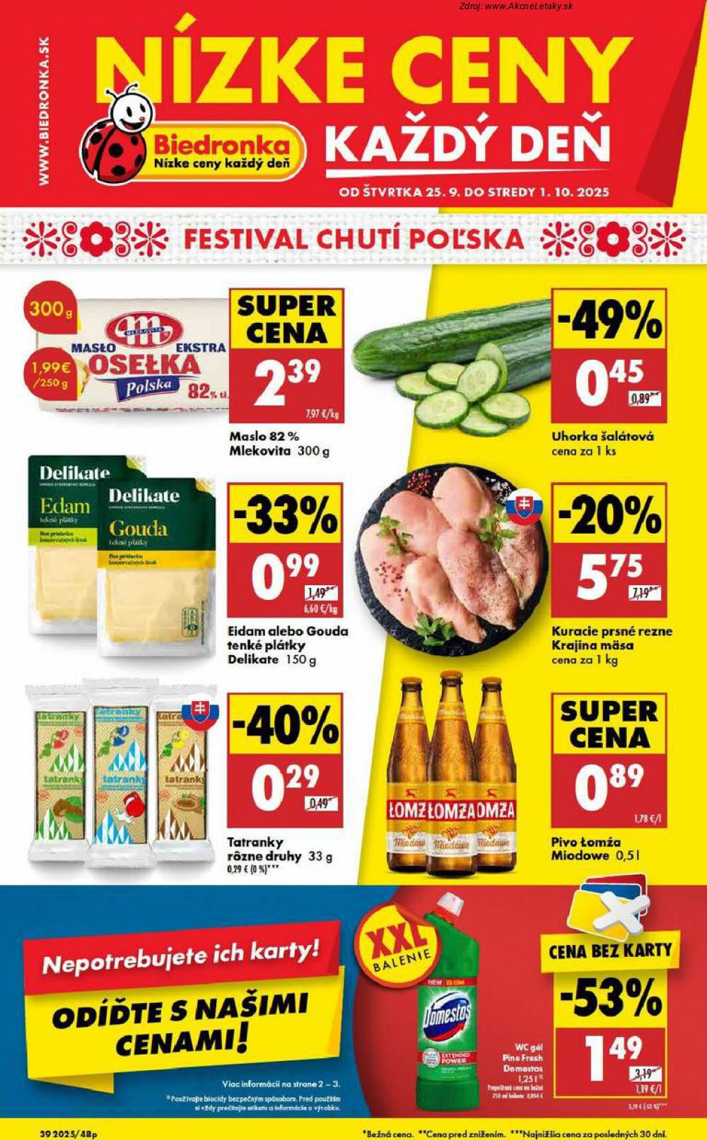 Leták Biedronka (25. 9. - 1. 10. 2025) - strana 1 z 48