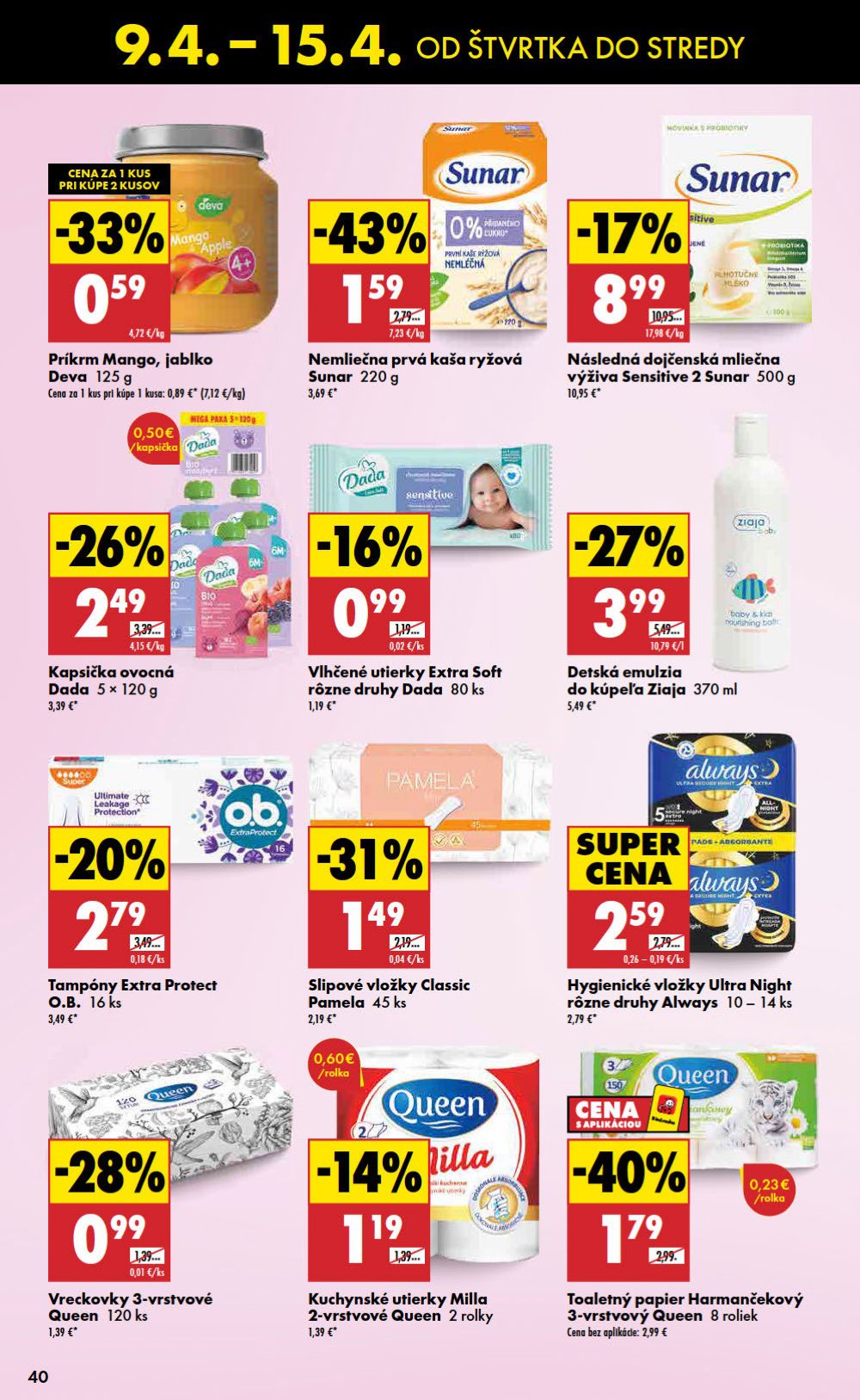 Leták Biedronka (9. 4. - 15. 4. 2026) - strana 40 z 48