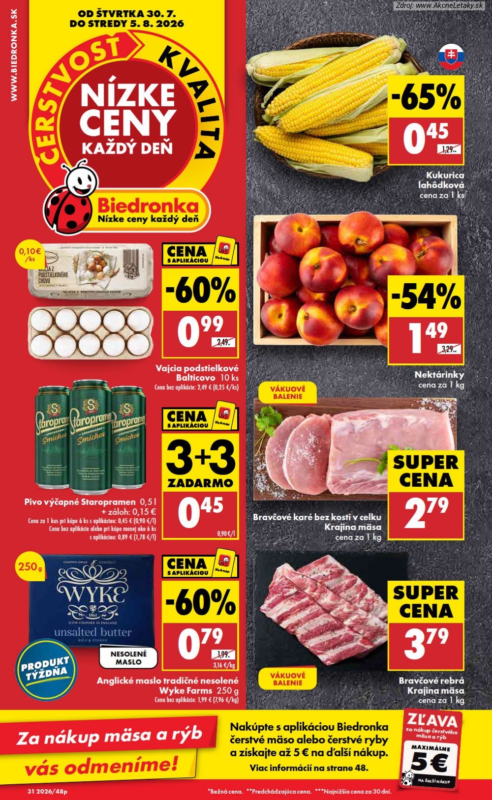 Leták Biedronka (30. 7. - 5. 8. 2026) - strana 1 z 48