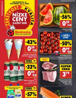 Leták Biedronka 6. 8. - 12. 8. 2026 
