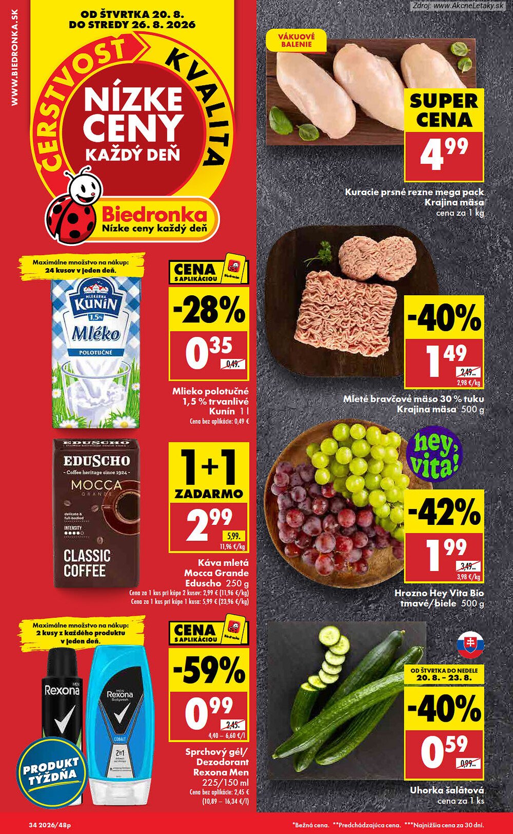 Leták Biedronka (20. 8. - 26. 8. 2026) - strana 1 z 48