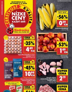 Leták Biedronka 27. 8. - 2. 9. 2026 