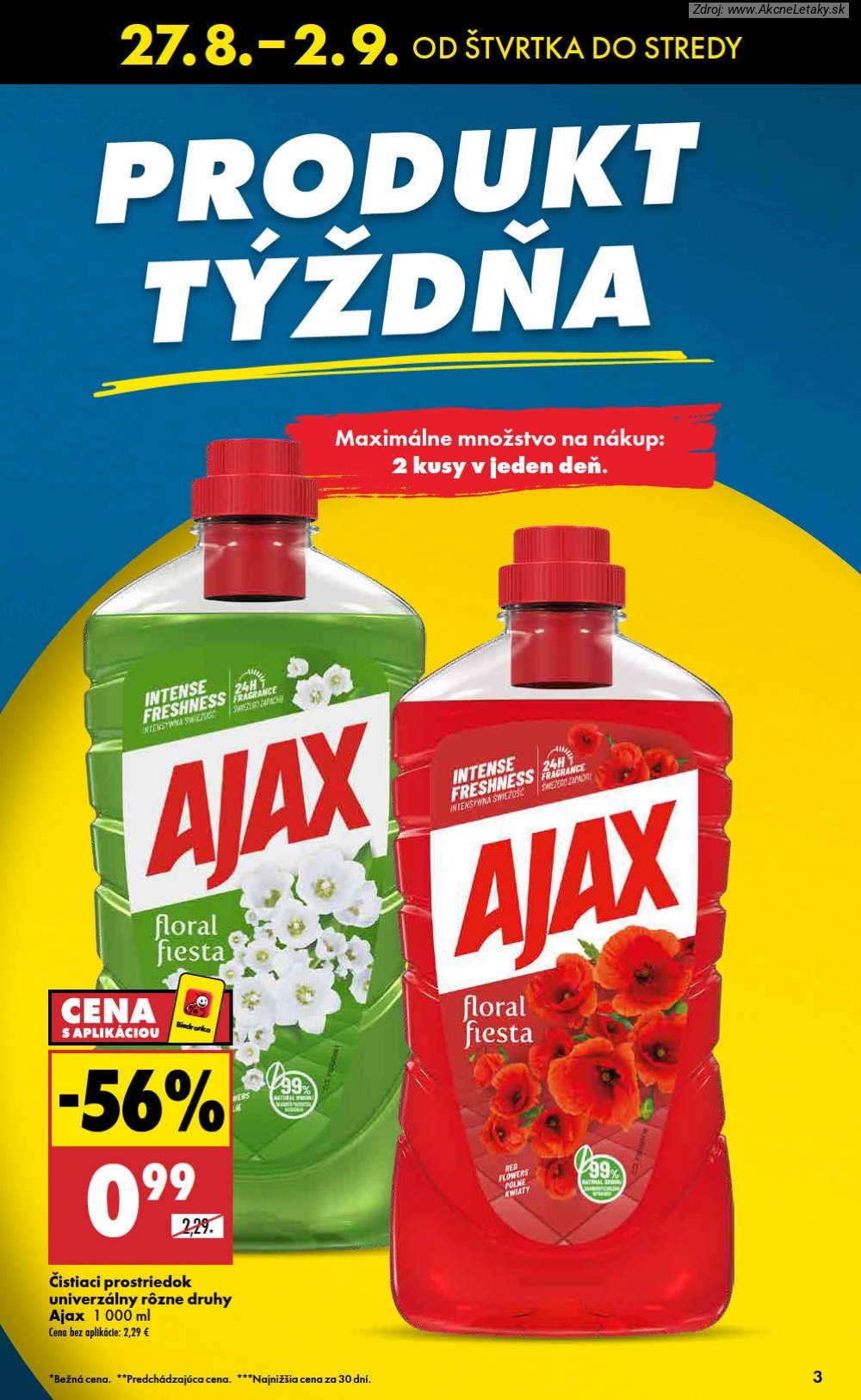 Leták Biedronka (27. 8. - 2. 9. 2026) - strana 3 z 48
