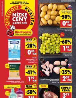 Leták Biedronka 10. 9. - 16. 9. 2026 