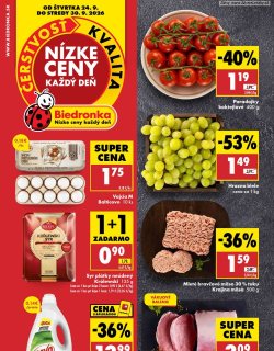 Leták Biedronka 24. 9. - 30. 9. 2026 