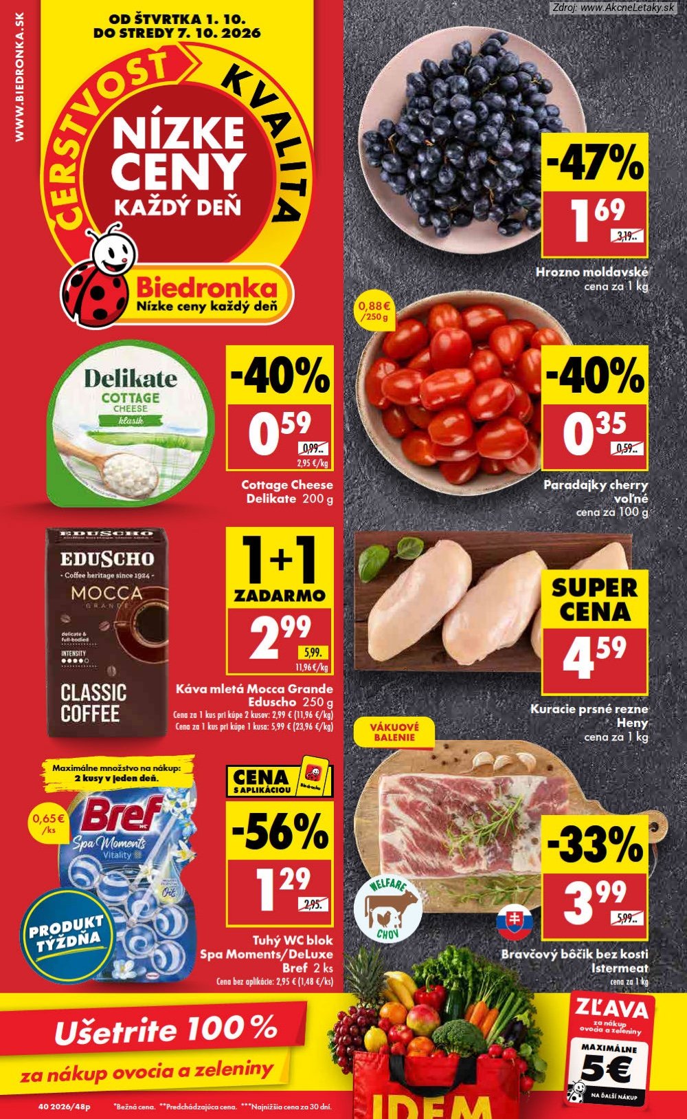 Leták Biedronka - strana 1