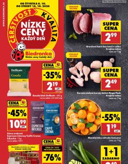 Leták Biedronka 8. 10. - 14. 10. 2026 