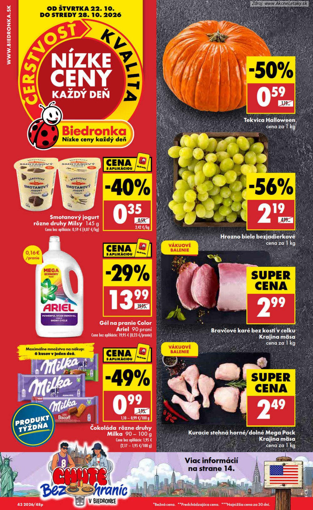 Strana 1 - leták Biedronka (22. 10. - 28. 10. 2026)