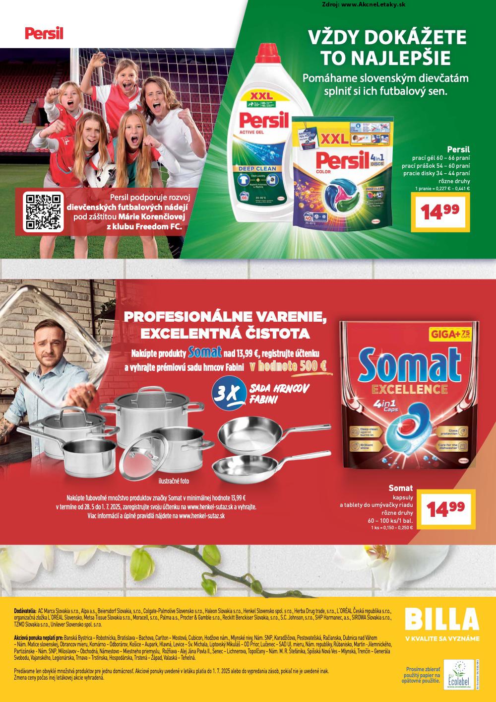 Leták Billa (28. 5. - 1. 7. 2025) - strana 6 z 6