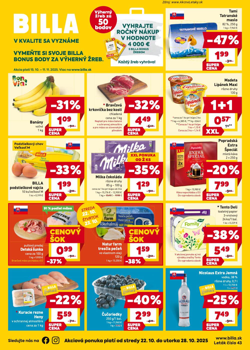Leták Billa - strana 1