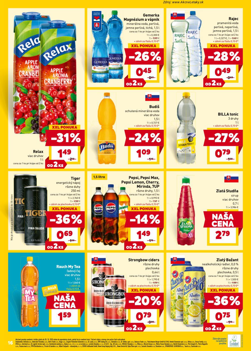 Leták Billa (22. 10. - 27. 10. 2025) - strana 16 z 20