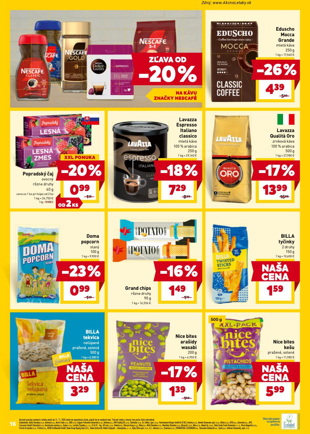 Leták Billa (5. 11. - 11. 11. 2025) - strana 16 z 27