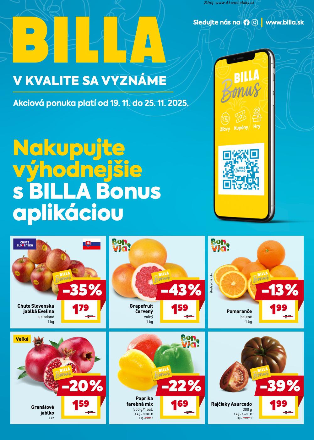 Leták Billa - strana 1