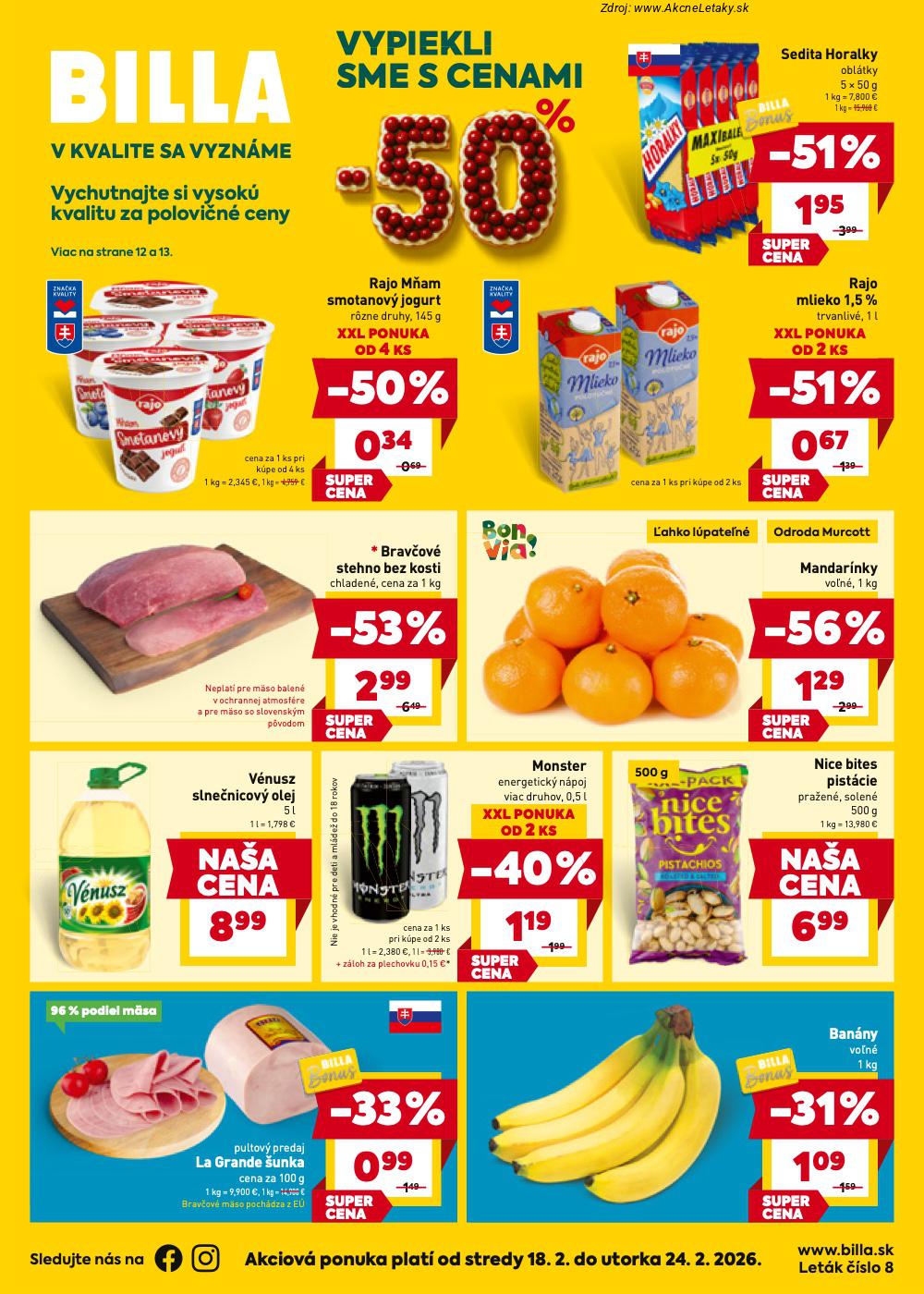 Leták Billa (18. 2. - 24. 2. 2026) - strana 1 z 24