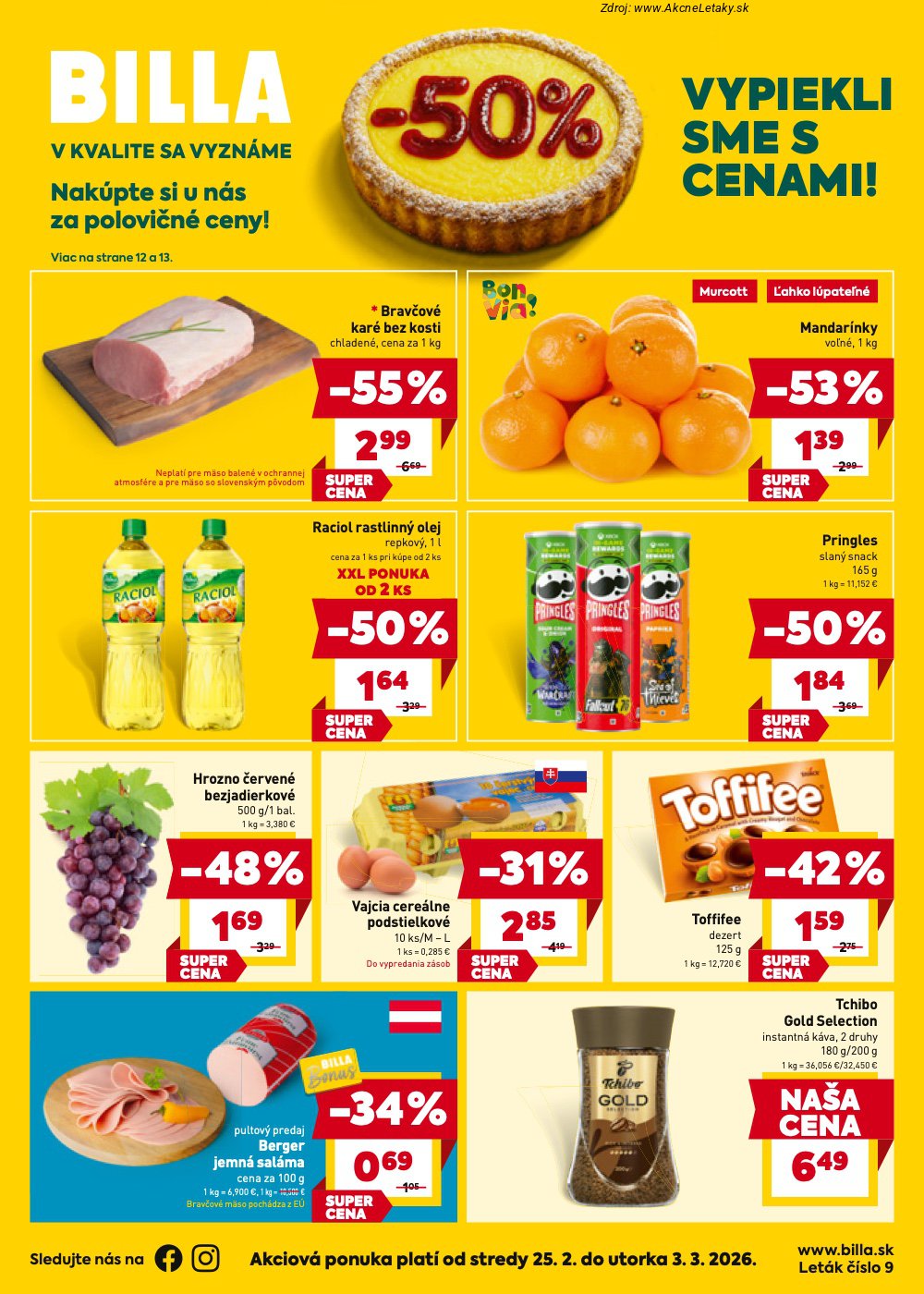 Leták Billa (25. 2. - 3. 3. 2026) - strana 1 z 24
