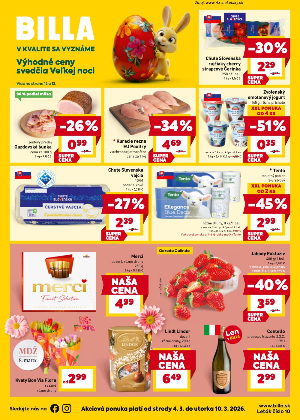 Leták Billa (4. 3. - 10. 3. 2026) - strana 1 z 29