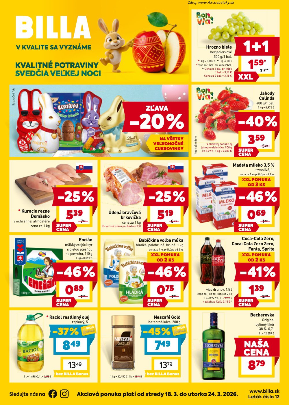 Leták Billa (18. 3. - 24. 3. 2026) - strana 1 z 24