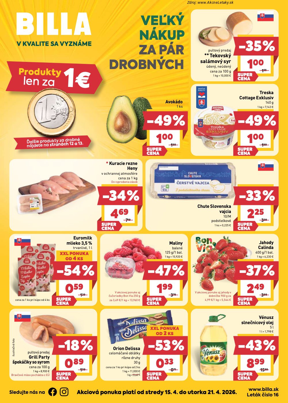 Leták Billa - strana 1