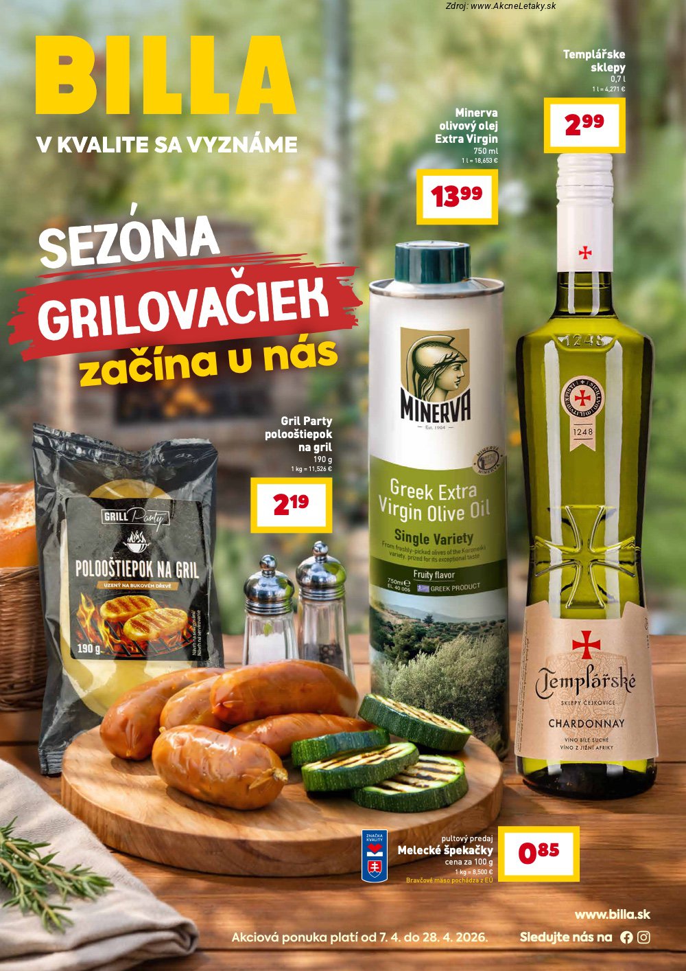 Leták Billa (7. 4. - 28. 4. 2026) - strana 1 z 18