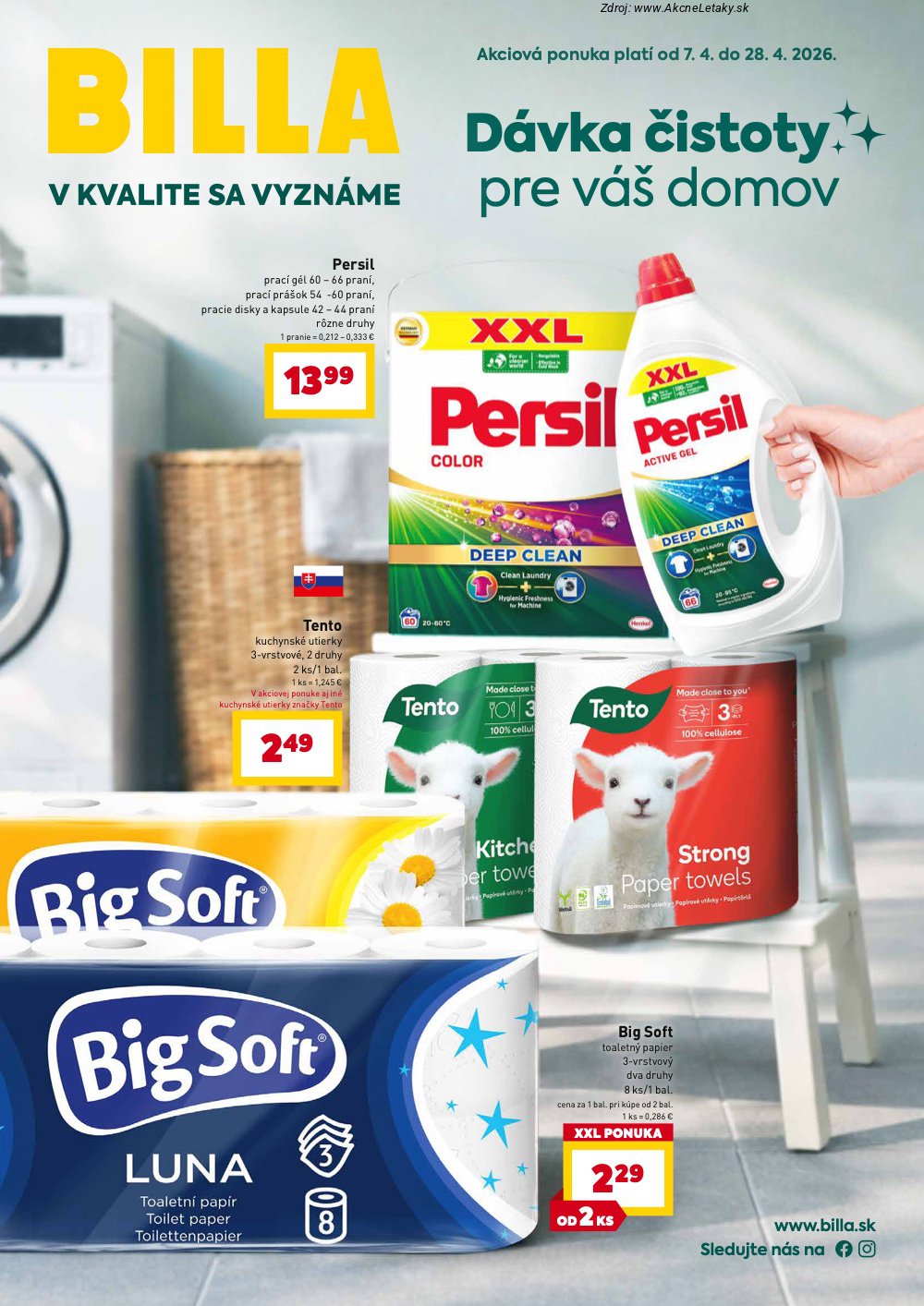 Leták Billa - strana 1