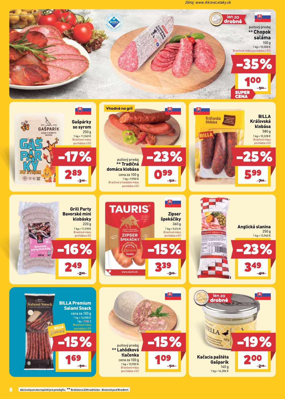 Leták Billa (22. 4. - 28. 4. 2026) - strana 8 z 30