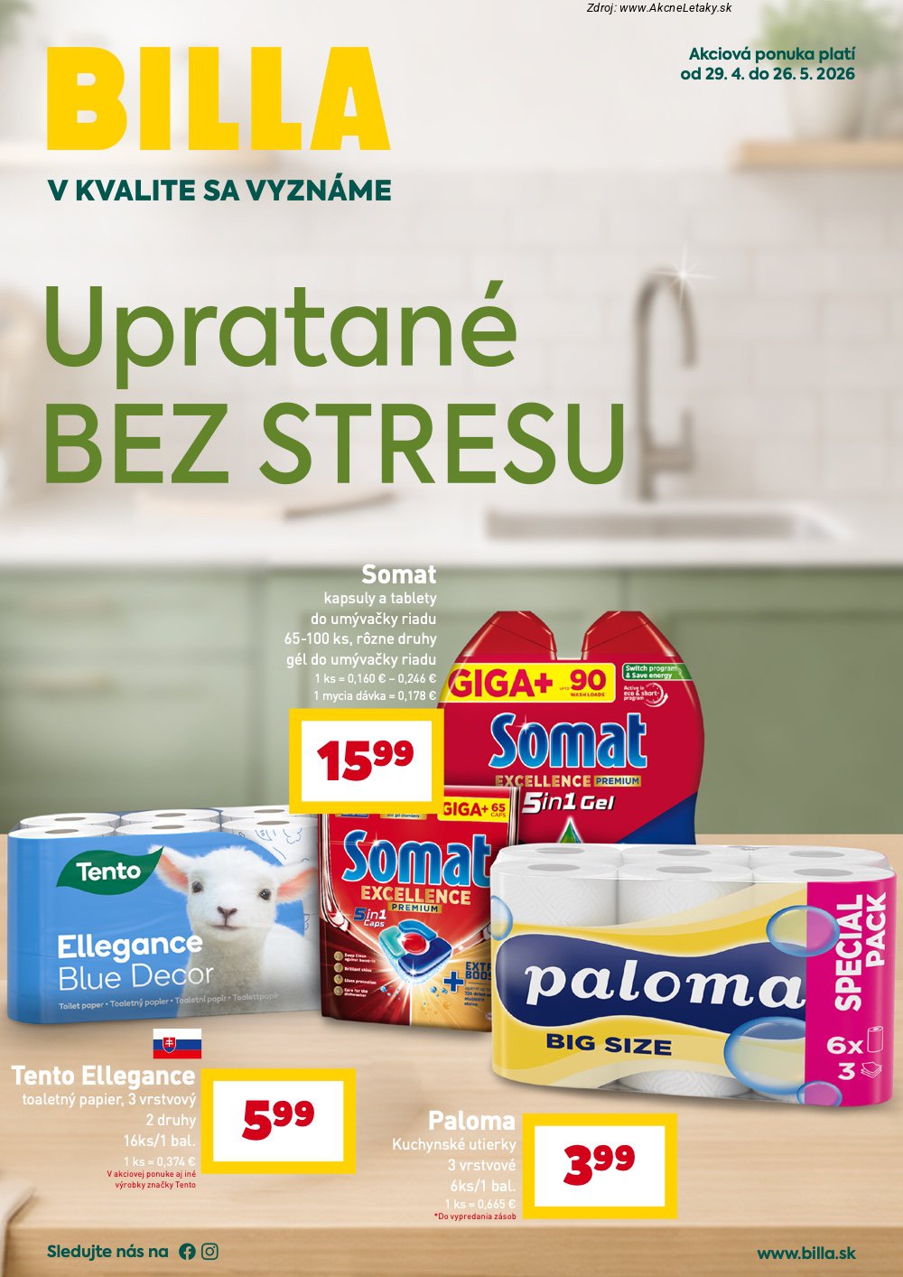 Leták Billa (29. 4. - 26. 5. 2026) - strana 1 z 6