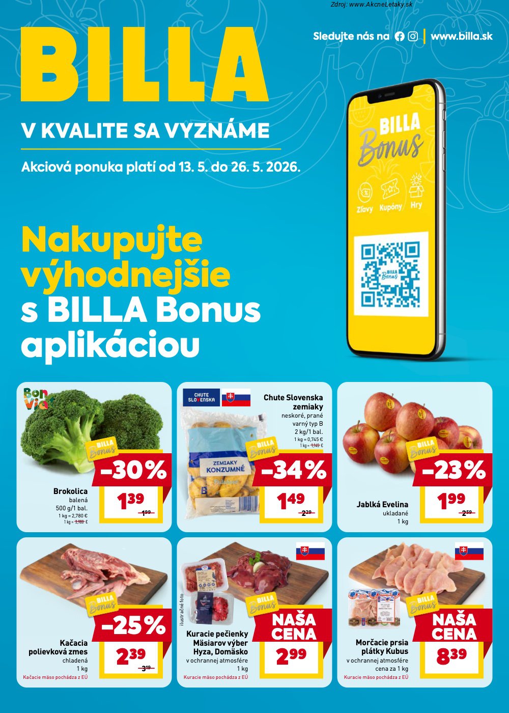 Leták Billa - strana 1