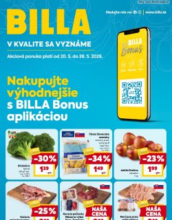 Leták Billa 20. 5. - 26. 5. 2026 BILLA Bonus leták