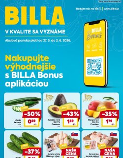Leták Billa 27. 5. - 2. 6. 2026 BILLA Bonus leták