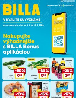Leták Billa 3. 6. - 16. 6. 2026 BILLA Bonus leták