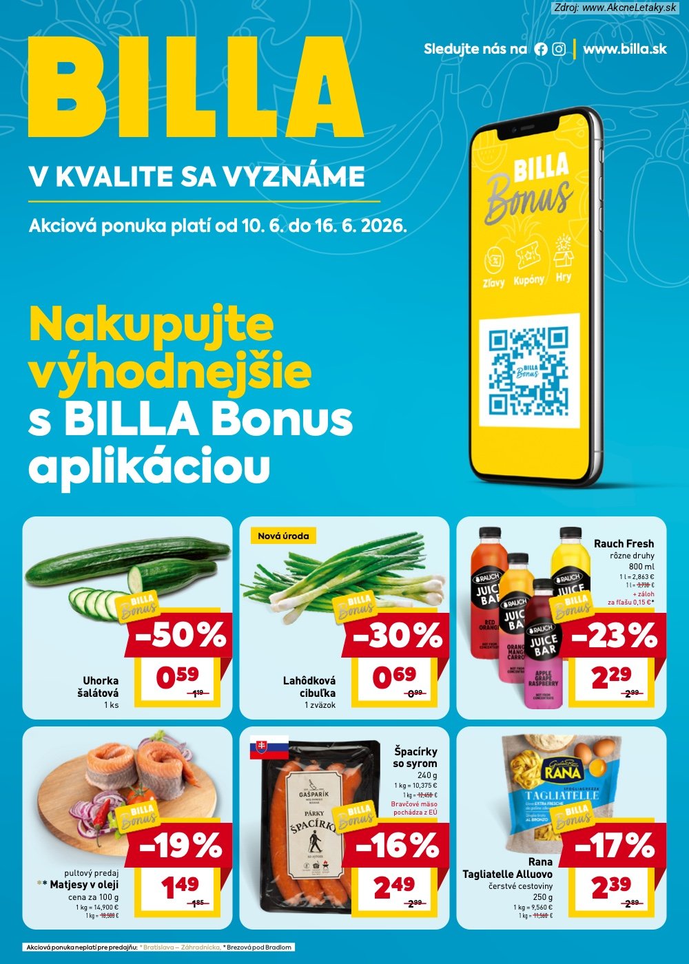 Leták Billa - strana 1